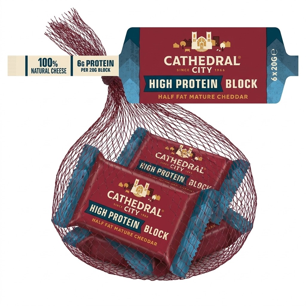 Cathedral City High Protein Half Fat Mature Cheddar 6x20g