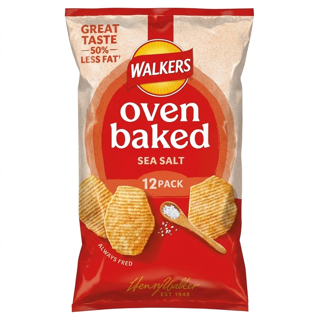 Walkers Oven Baked Sea Salt 12 Pack