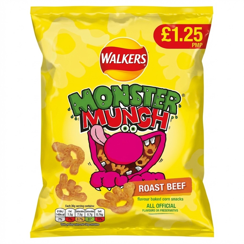 Walkers Monster Munch Roast Beef 72g