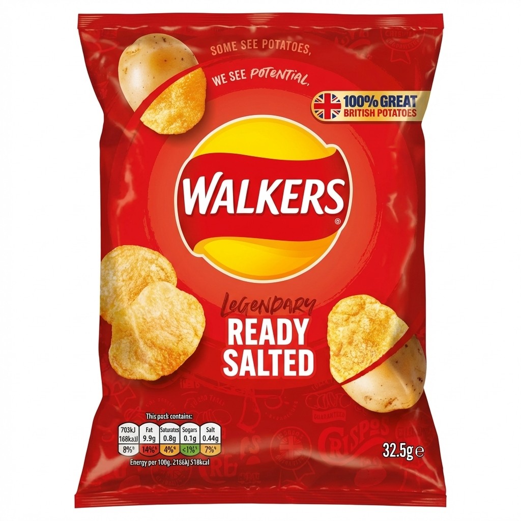 Walkers Ready Salted Crisps 32.5g