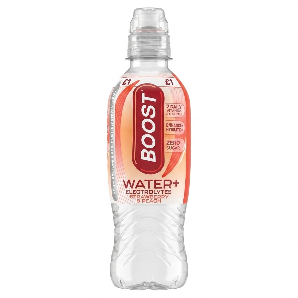 Boost Water+ Electrolytes Strawberry & Peach 500ml
