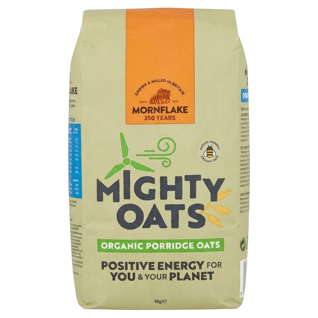 Mornflake Mighty Oats Organic Porridge Oats 1kg