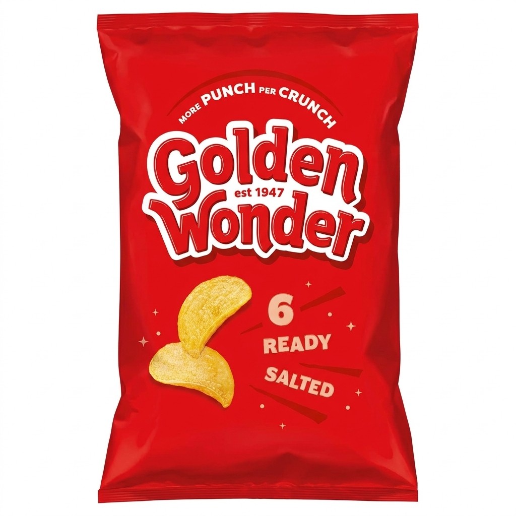 Golden Wonder Ready Salted Crisps 6x25g