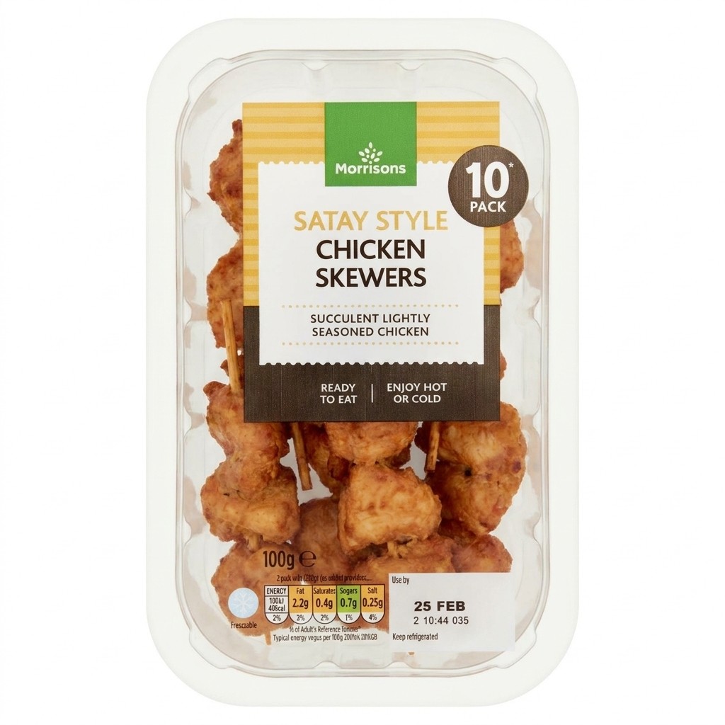Morrisons Satay Style Chicken Skewers 100g