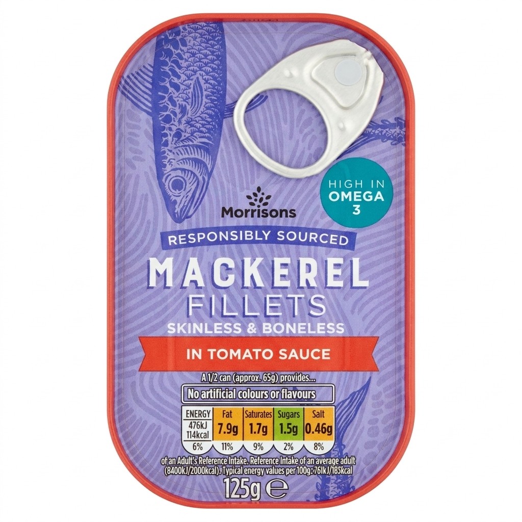 Morrisons Mackerel Fillets in Tomato Sauce 125g