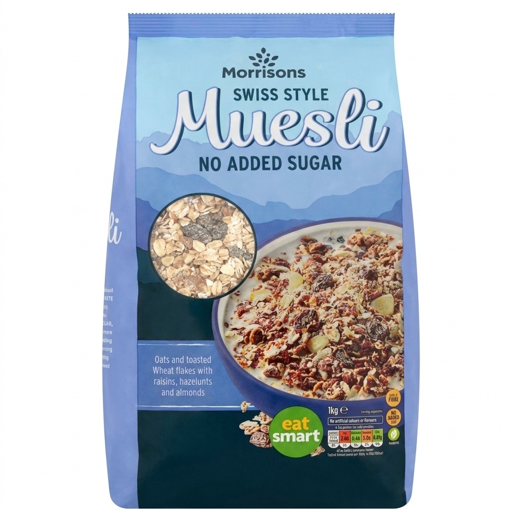 Morrisons No Added Sugar Swiss Style Muesli 1kg
