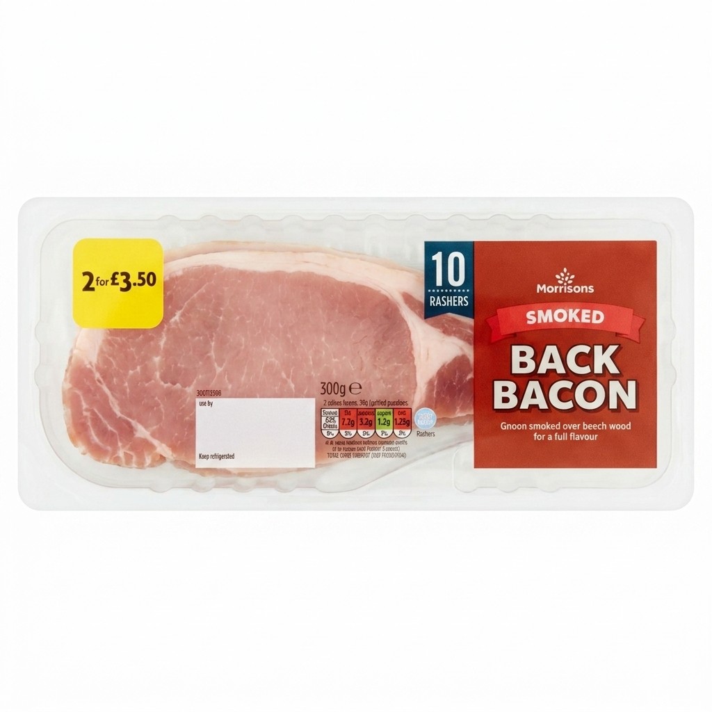 Morrisons Smoked Back Bacon 300g