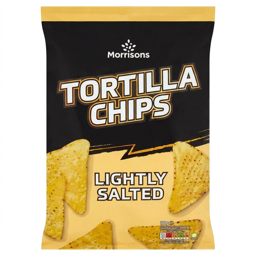 Morrisons Tortilla Chips Lightly Salted 180g