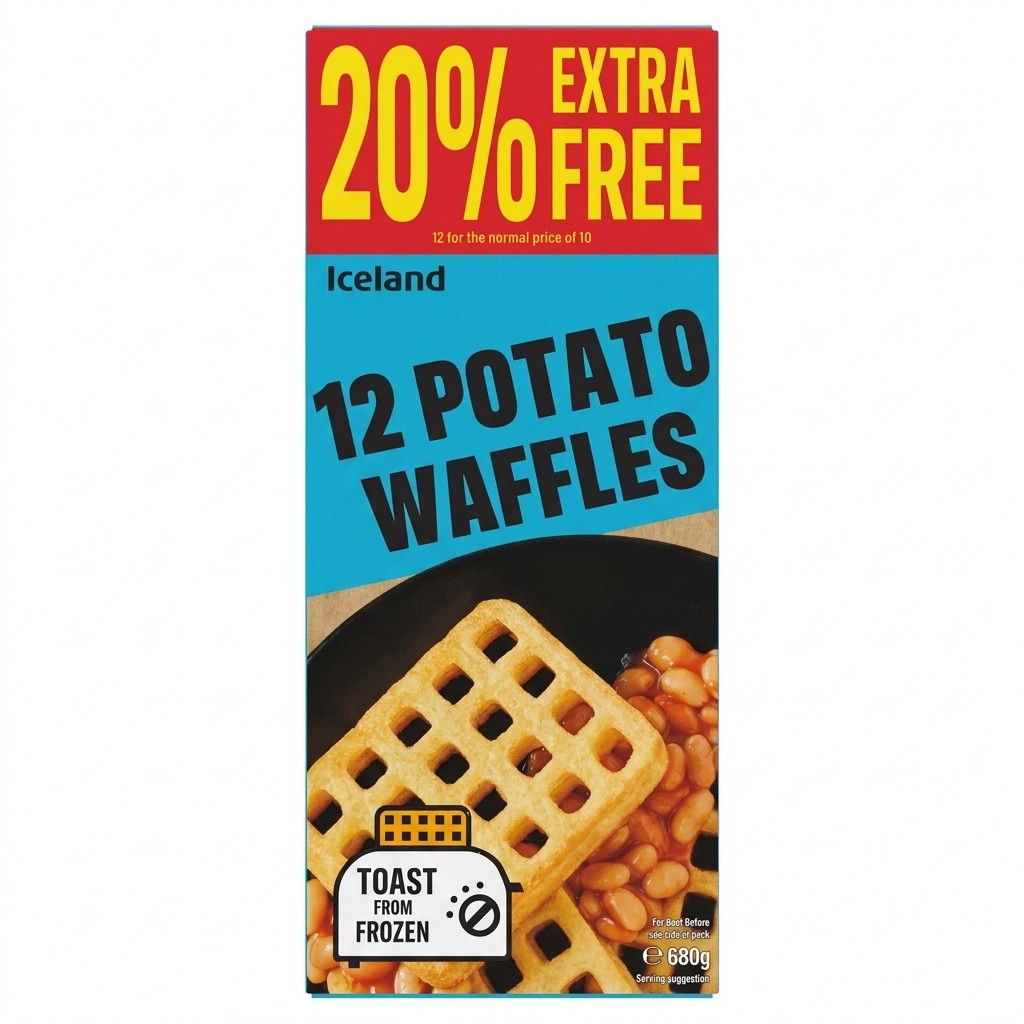 Iceland 12 Potato Waffles 680g