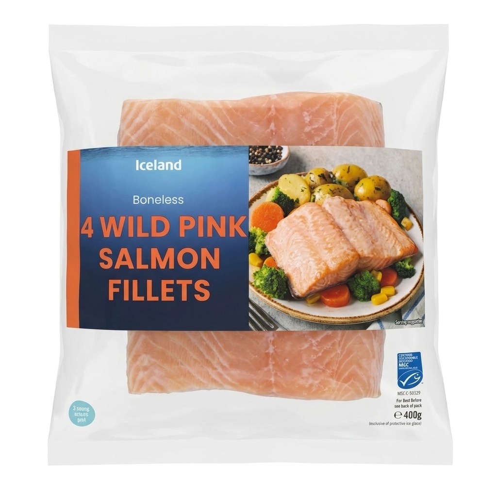 Iceland Wild Pink Salmon Fillets 400g