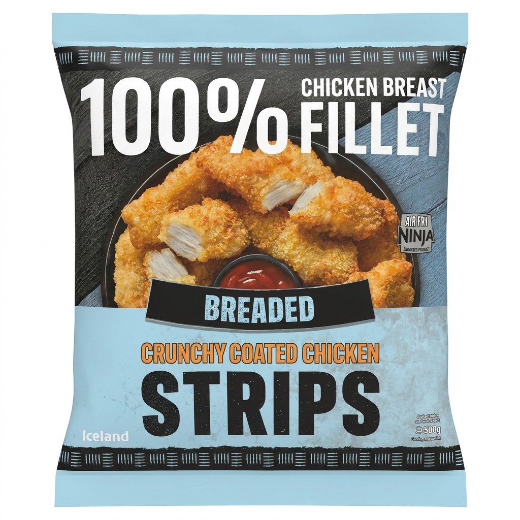 Iceland Breaded Crunchy Coated Chicken Strips 500g