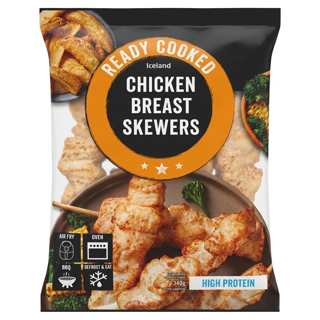 Iceland Chicken Breast Skewers 340g