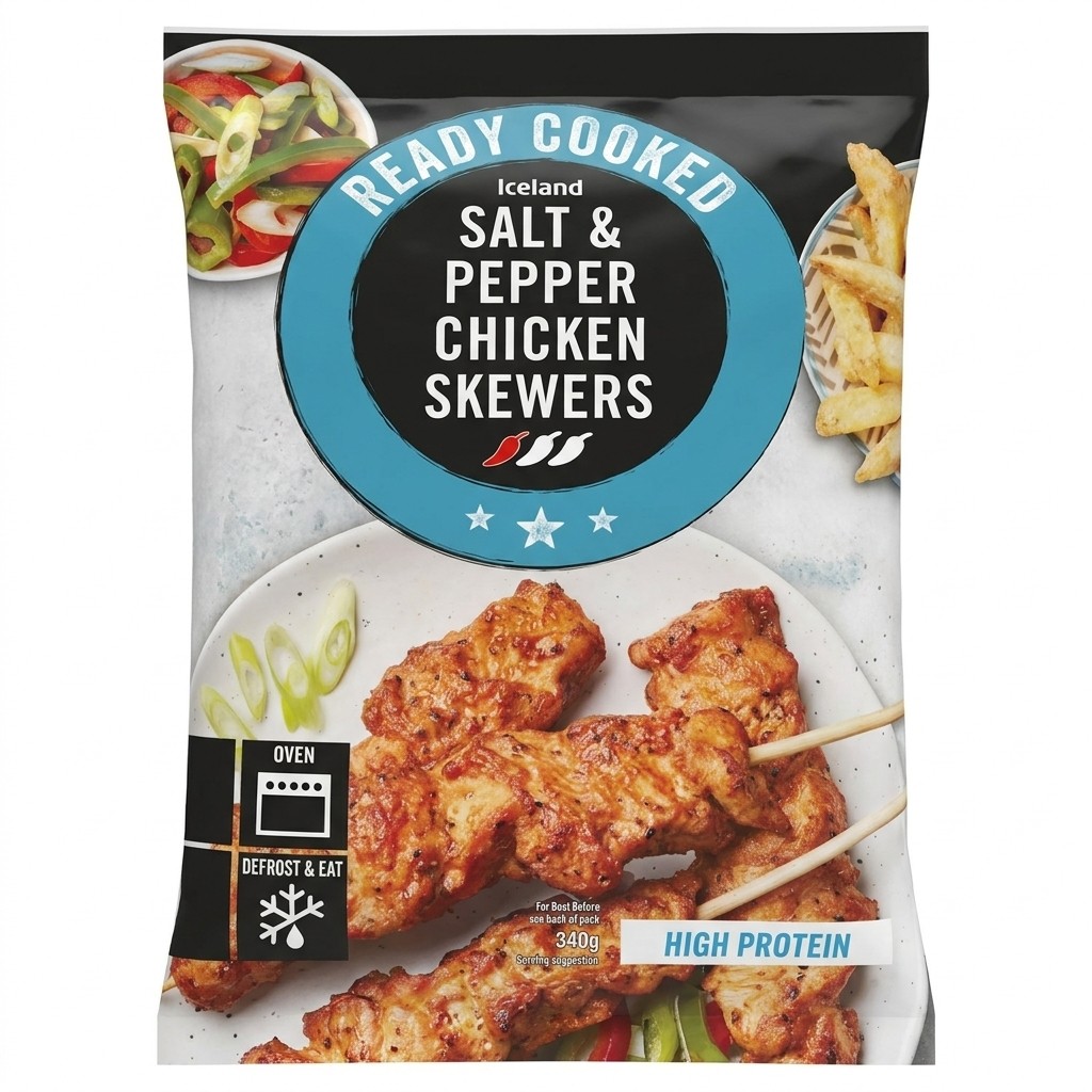 Iceland Salt & Pepper Chicken Skewers 340g