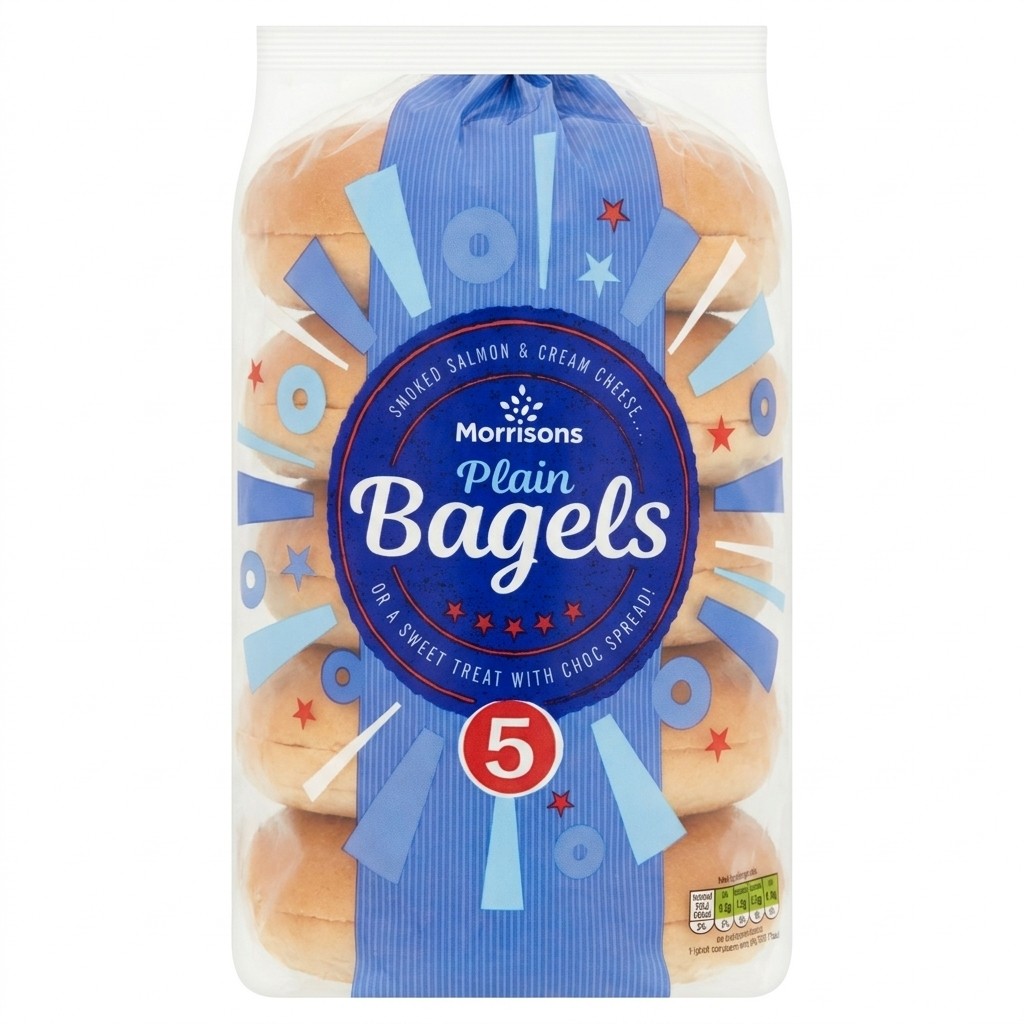Morrisons Plain Bagels 5pcs