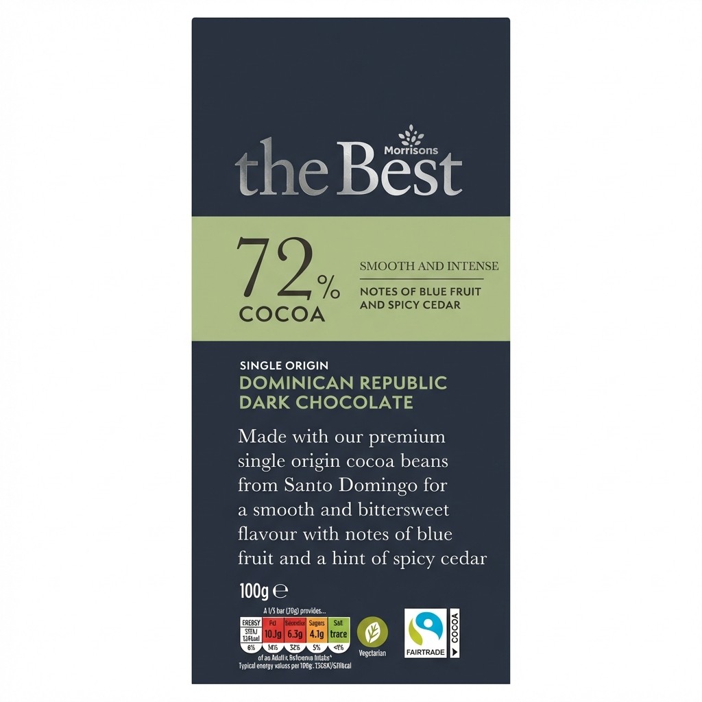 Morrisons The Best 72% Cocoa Dominican Republic Dark Chocolate 100g