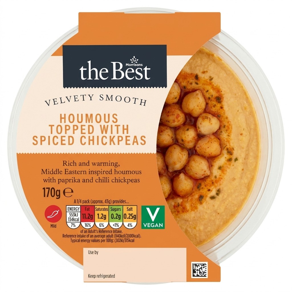 Morrisons The Best Houmous Topped with Spiced Chickpeas 170g