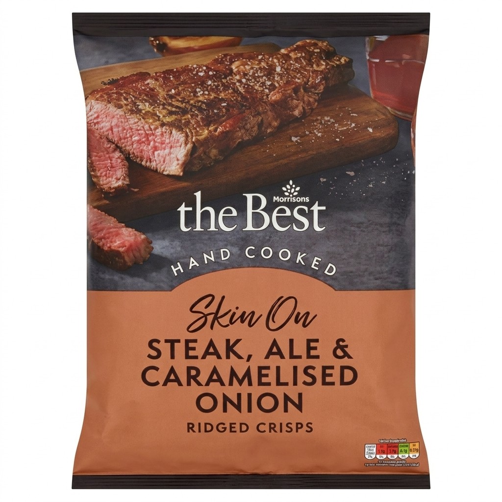 Morrisons The Best Steak, Ale & Caramelised Onion Crisps 125g