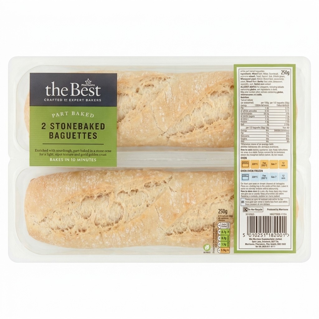 Morrisons The Best Stonebaked Baguettes 250g