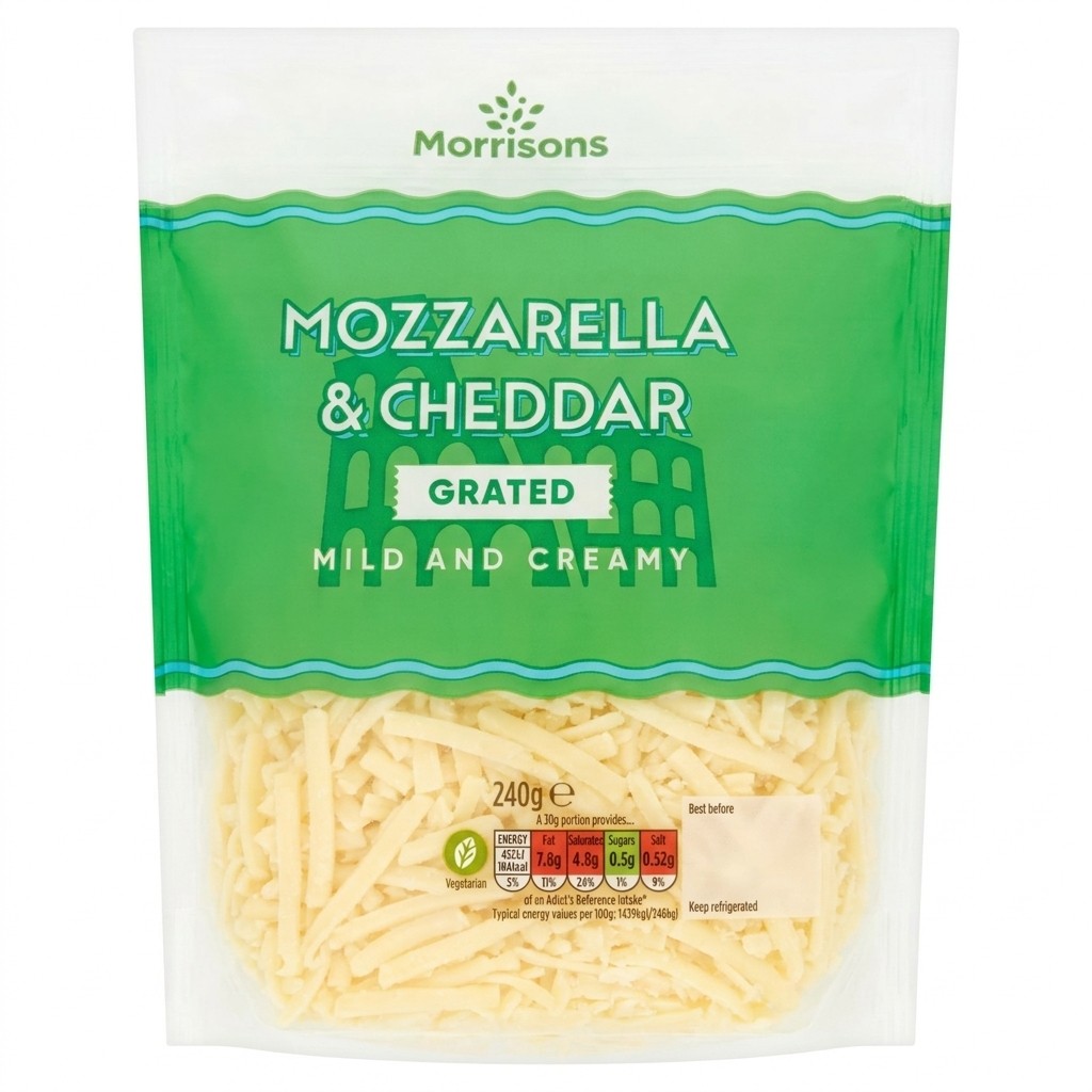 Morrisons Mozzarella & Cheddar Grated 240g