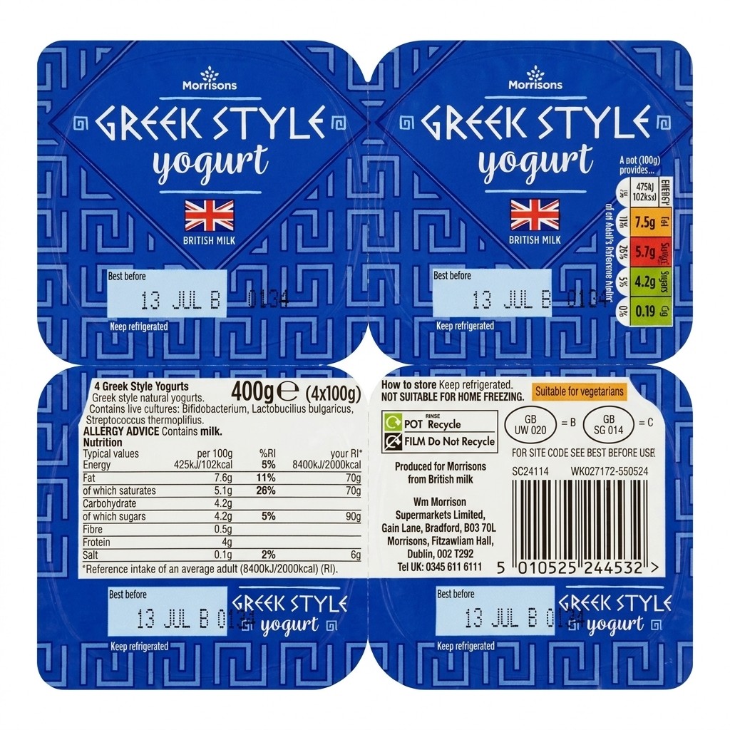 Morrisons Greek Style Yogurt 400g