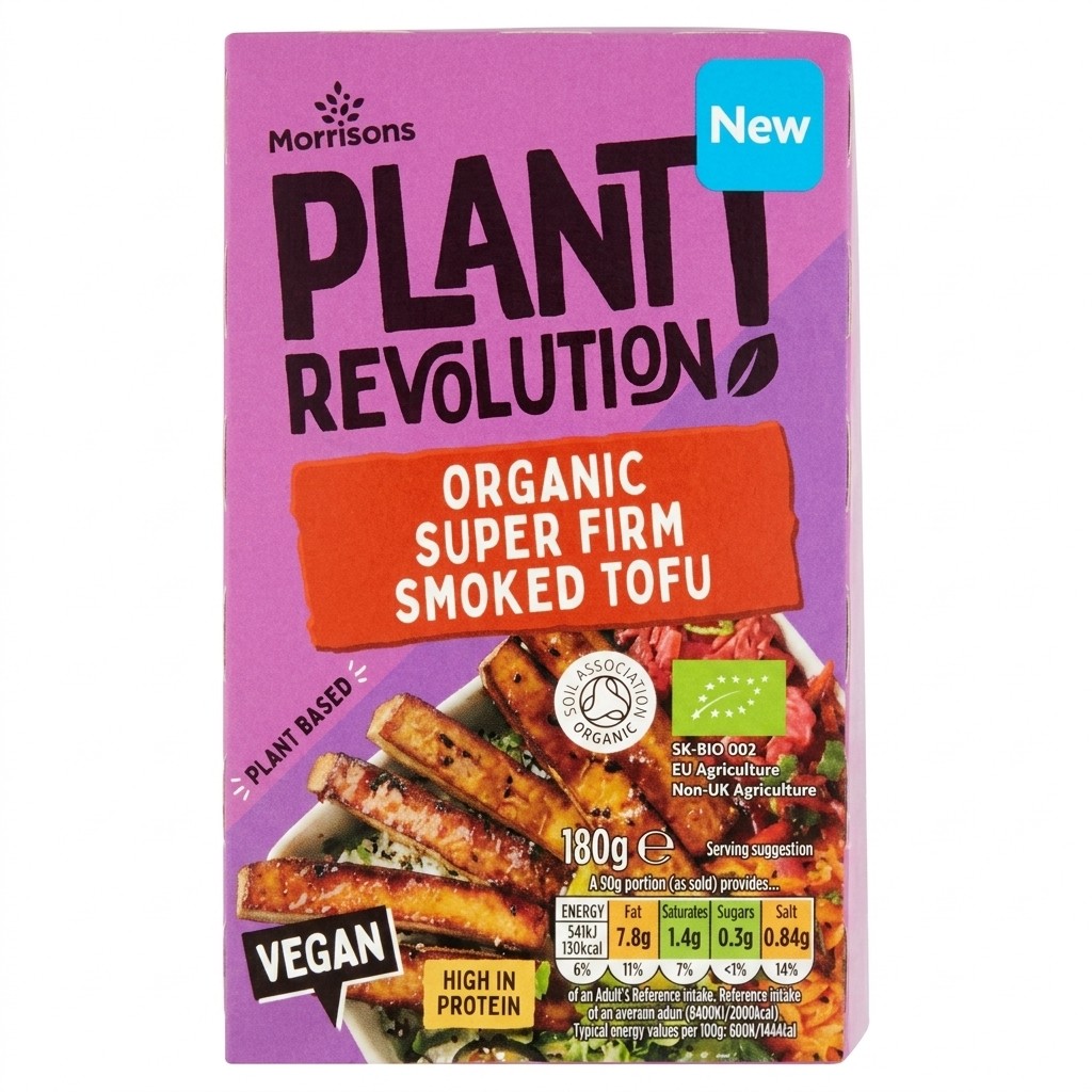 Morrisons Plant Revolution Organic Super Firm Smoked Tofu 180g