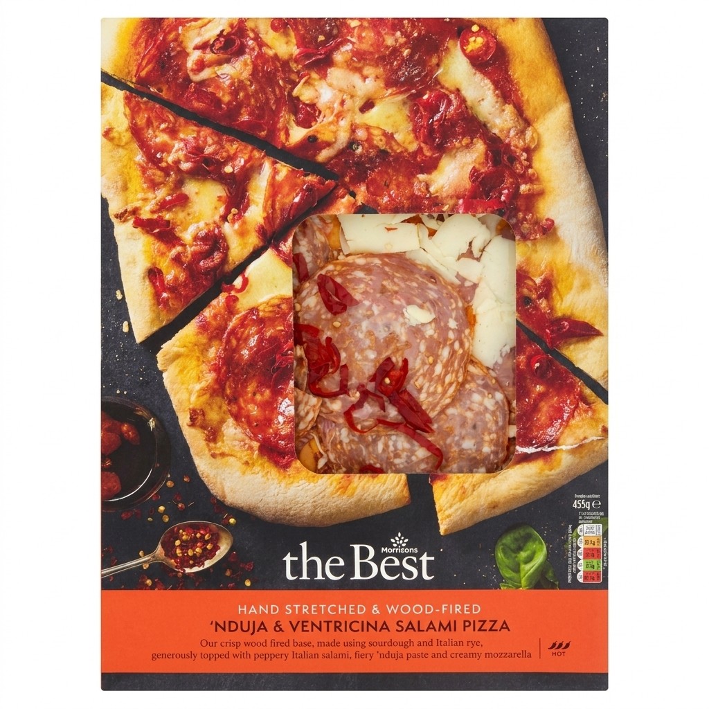 Morrisons The Best 'Nduja & Ventricina Salami Pizza 455g