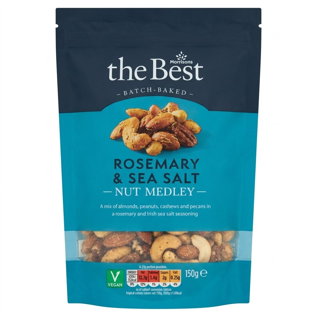 Morrisons The Best Rosemary & Sea Salt Nut Medley 150g