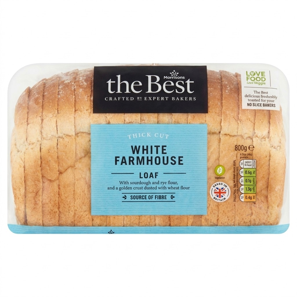 Morrisons The Best Thick Cut White Farmhouse Loaf 800g