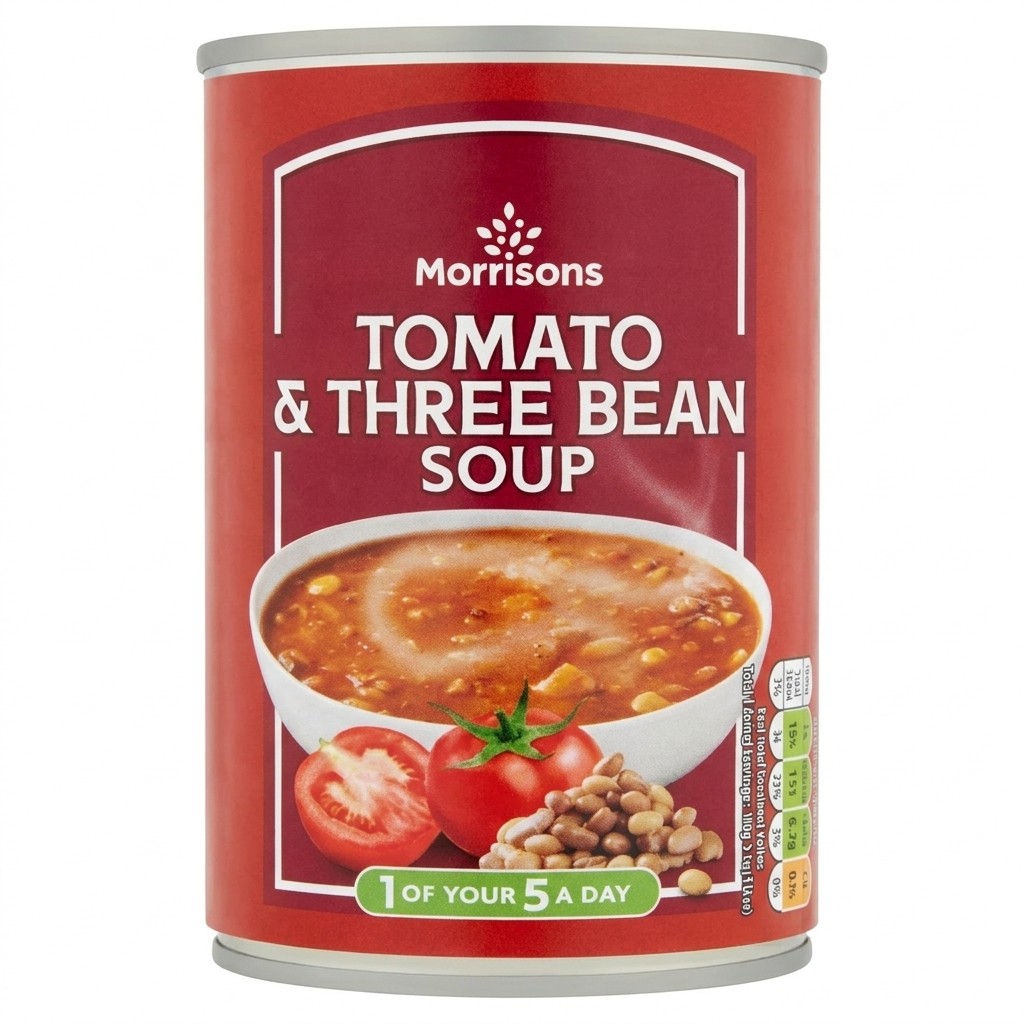 Morrisons Tomato & Three Bean Soup 400g