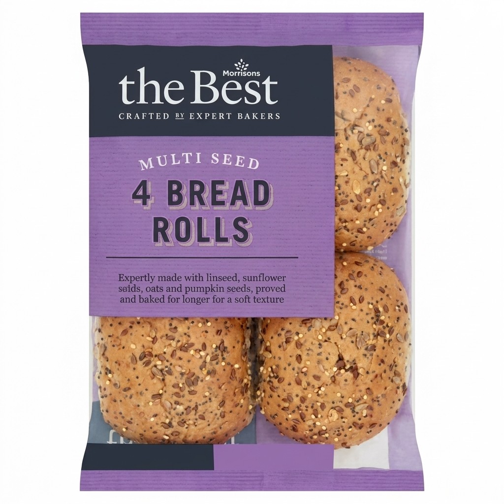 Morrisons The Best Multi Seed Bread Rolls 4pcs