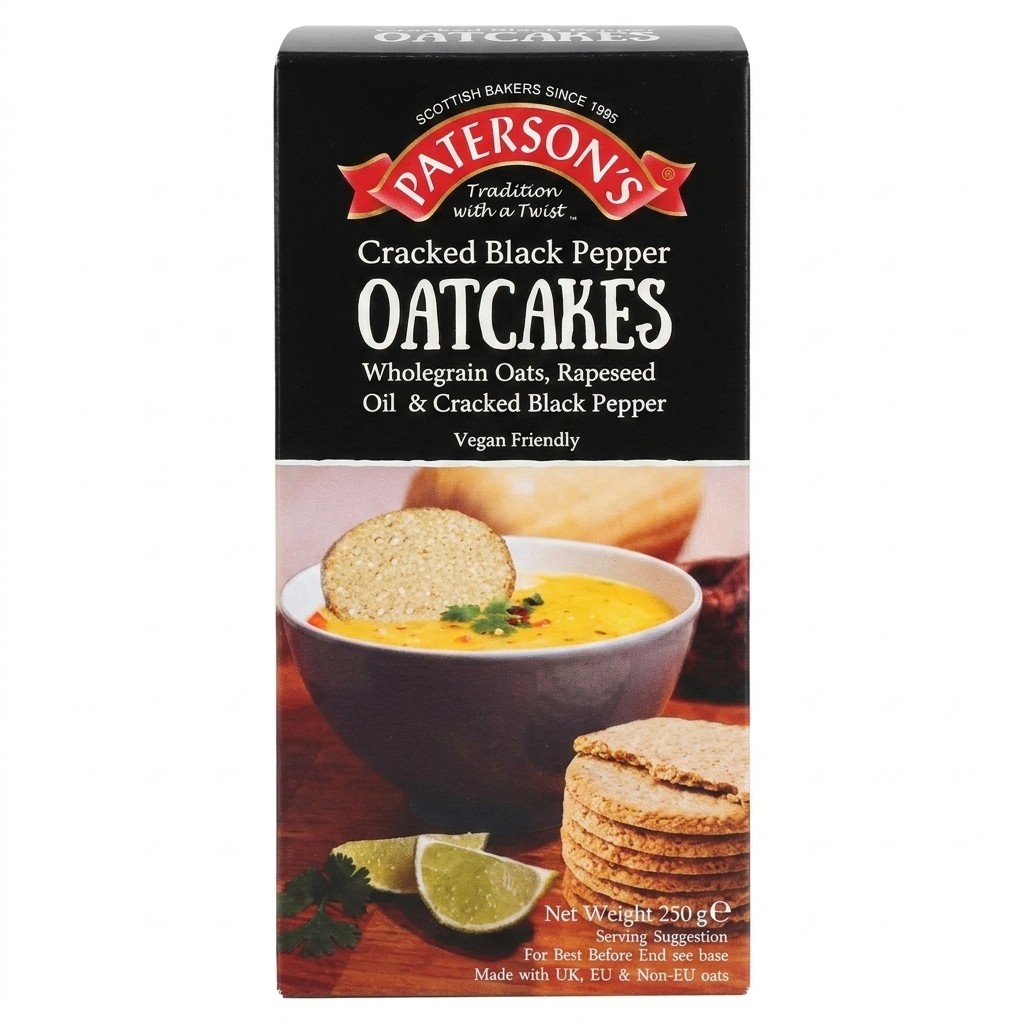 Paterson's Cracked Black Pepper Oatcakes 250g