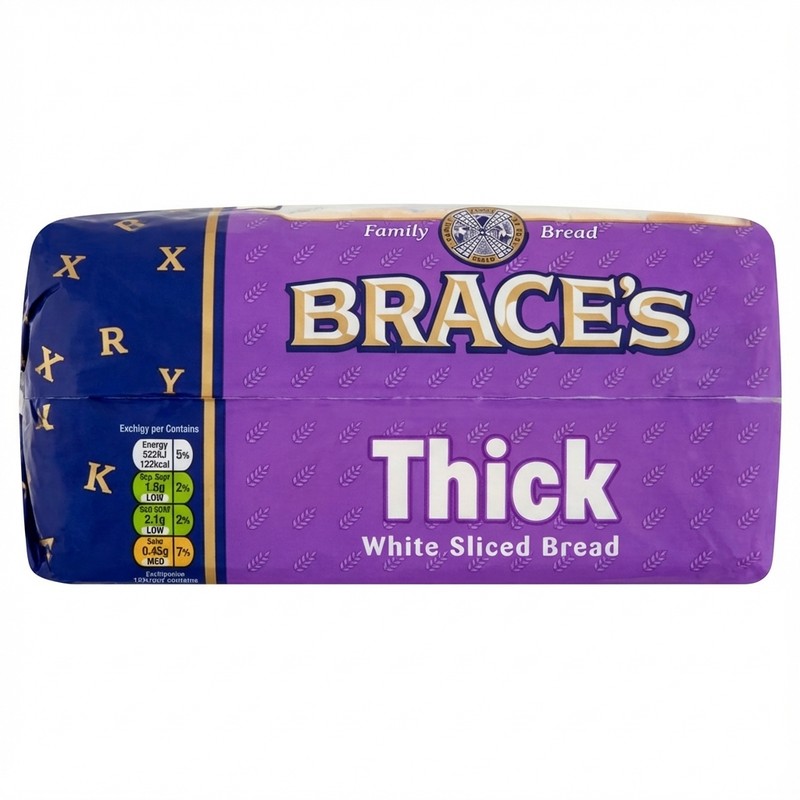 Brace's Thick White Sliced Bread 800g