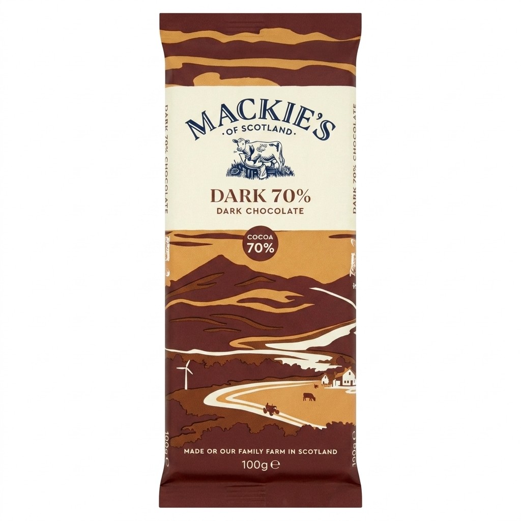 Mackie's Dark 70% Chocolate 100g