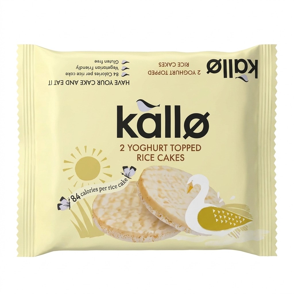 Kallo 2 Yoghurt Topped Rice Cakes 33g