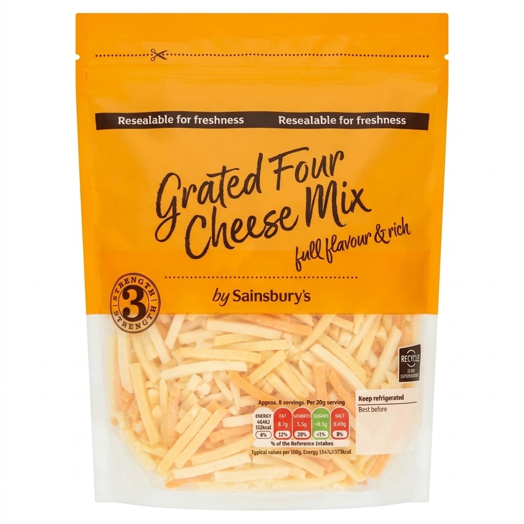 Sainsbury's Grated Four Cheese Mix 250g