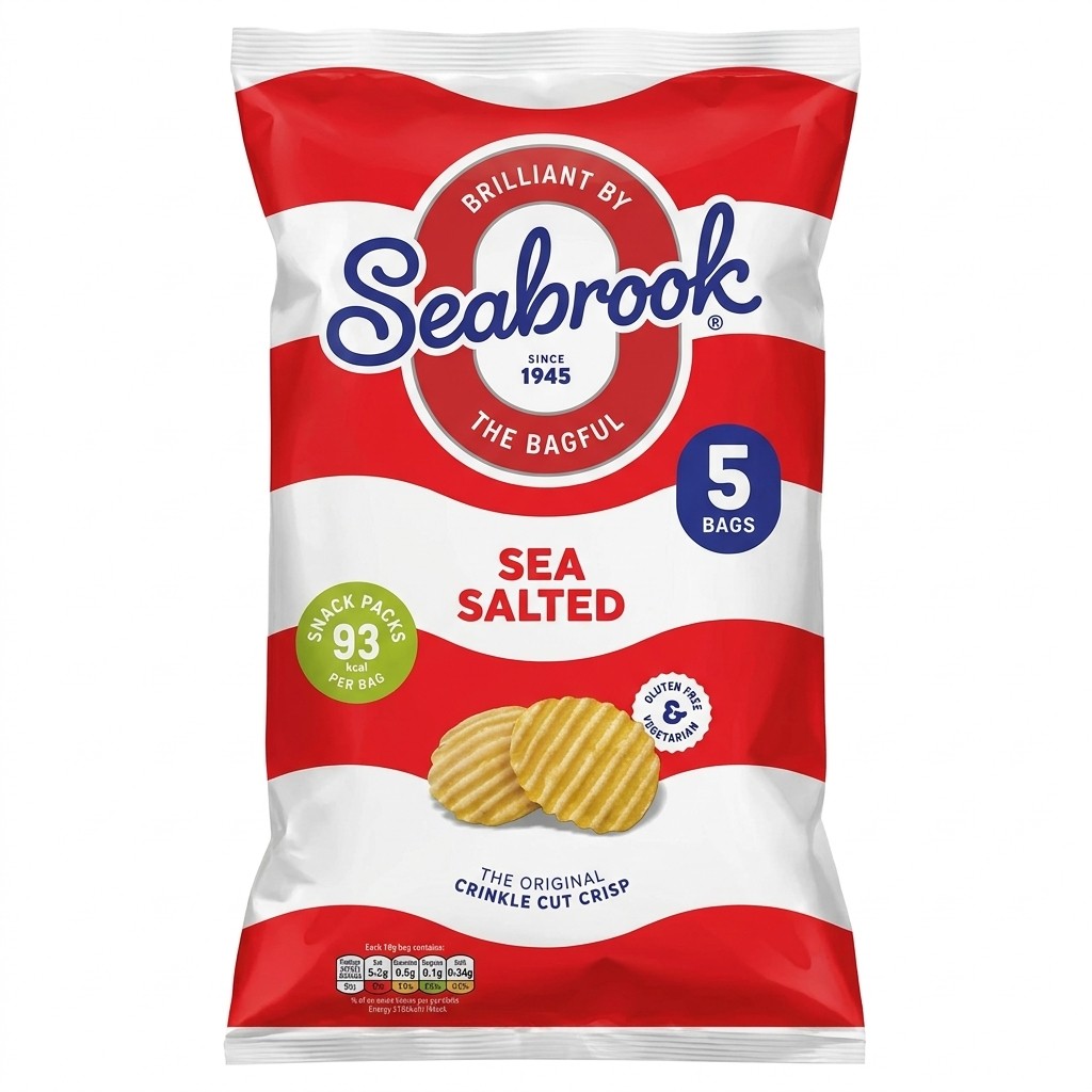 Seabrook Sea Salted Crisps 5x18g