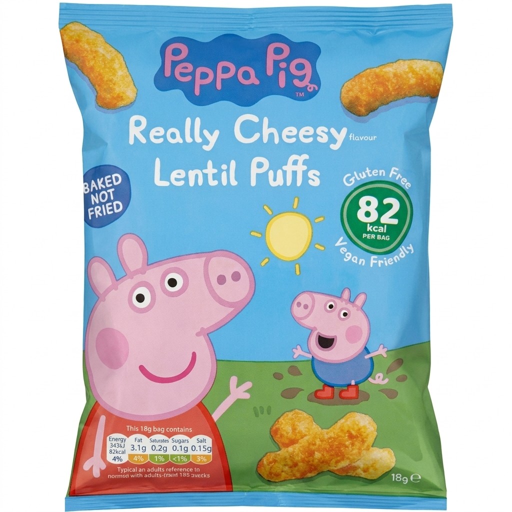 Peppa Pig Really Cheesy Lentil Puffs 18g