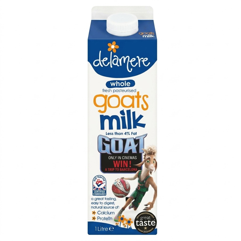 Delamere Whole Goats Milk 1l