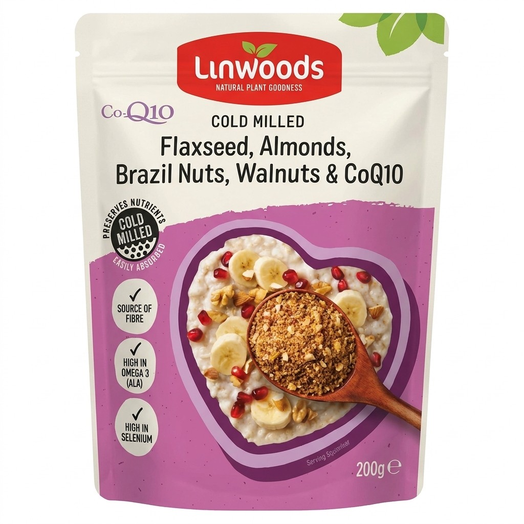 Linwoods Cold Milled Flaxseed, Almonds, Brazil Nuts, Walnuts & CoQ10 200g