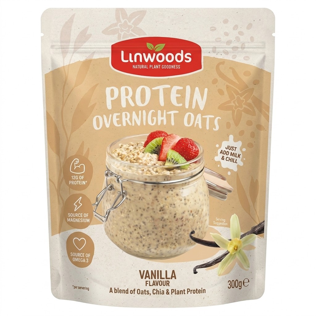 Linwoods Protein Overnight Oats Vanilla 300g