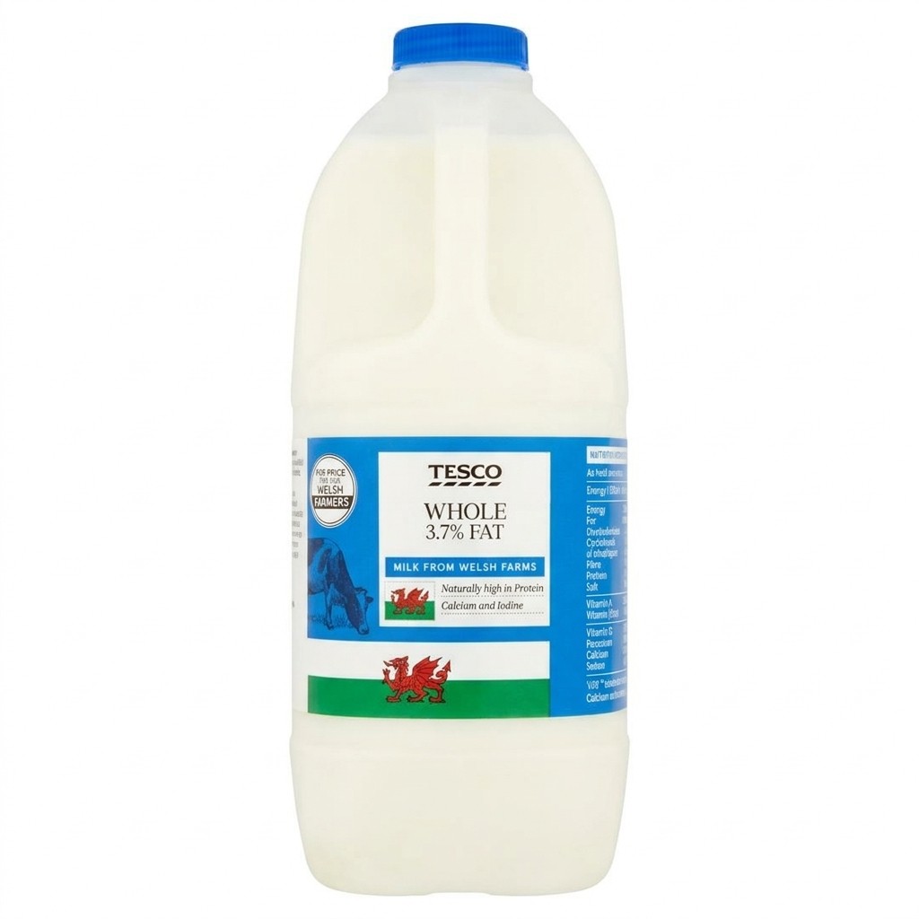 Tesco Whole Milk 3.408L
