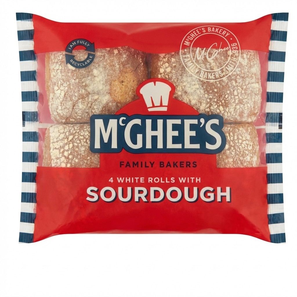 McGhee's Sourdough White Rolls 4pcs