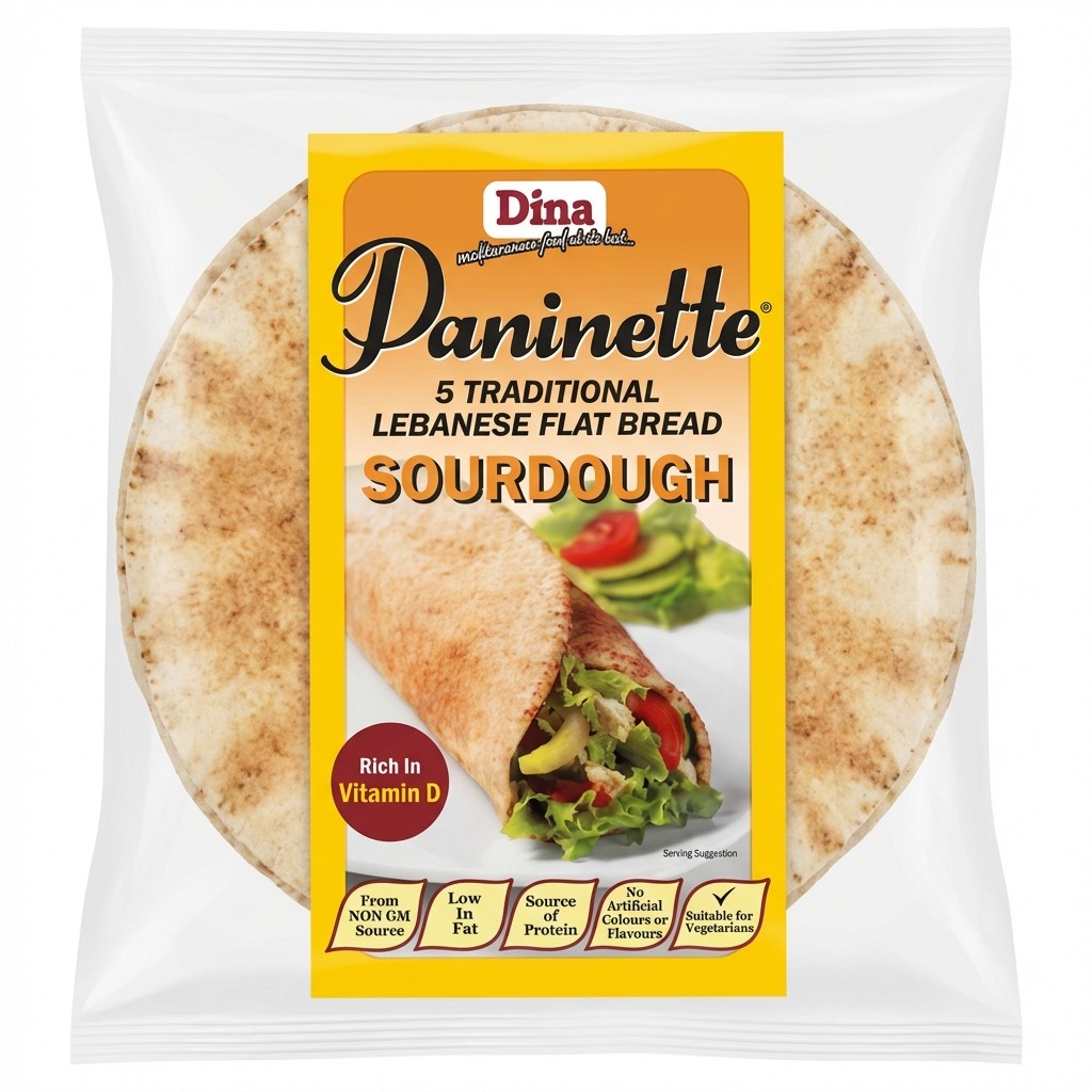 Dina Paninette Sourdough Flat Bread 5pcs