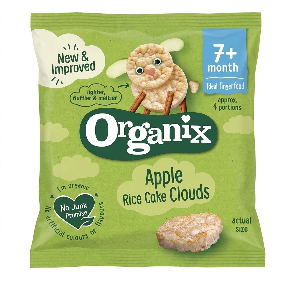 Organix Apple Rice Cake Clouds 18g