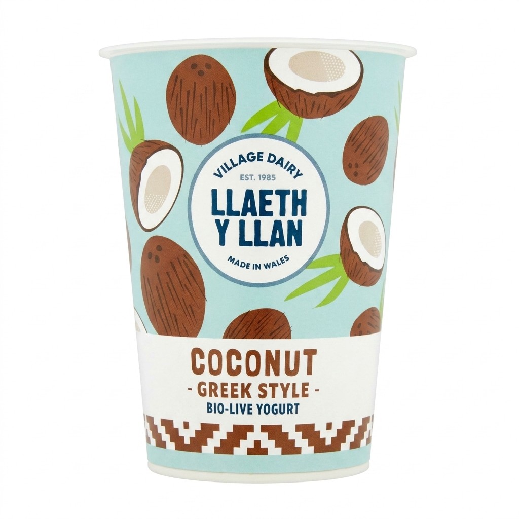 Llaeth Y Llan Coconut Greek Style Bio-Live Yogurt 450g