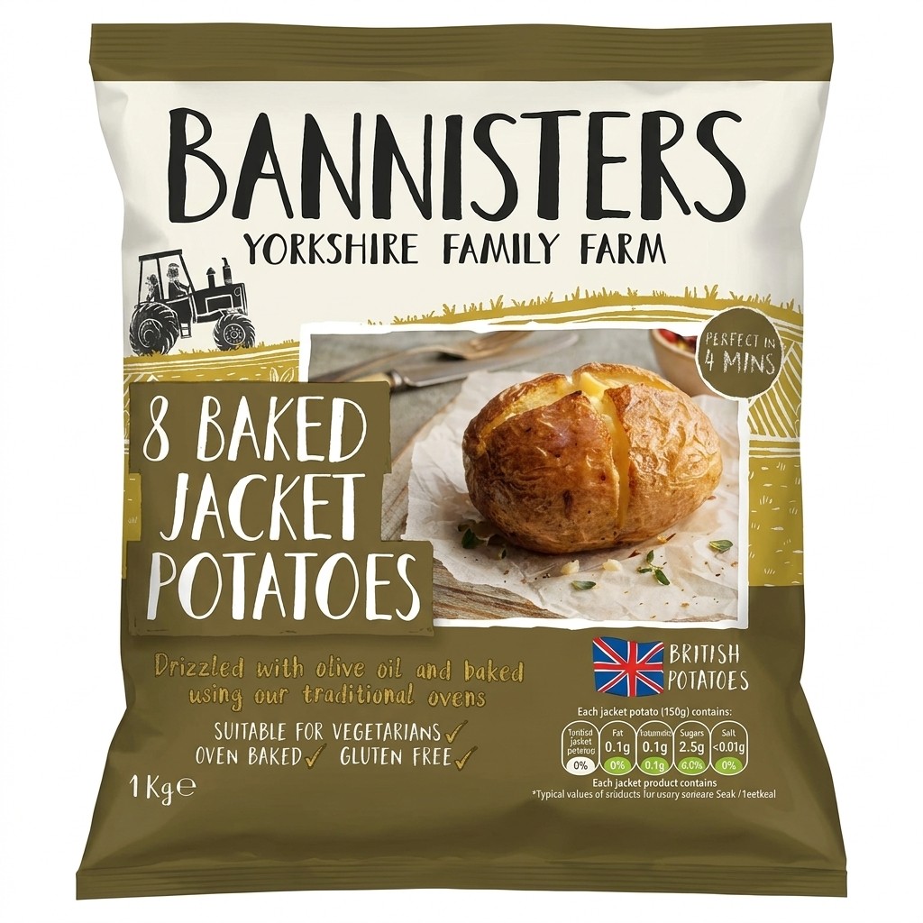 Bannisters Baked Jacket Potatoes 1.2kg
