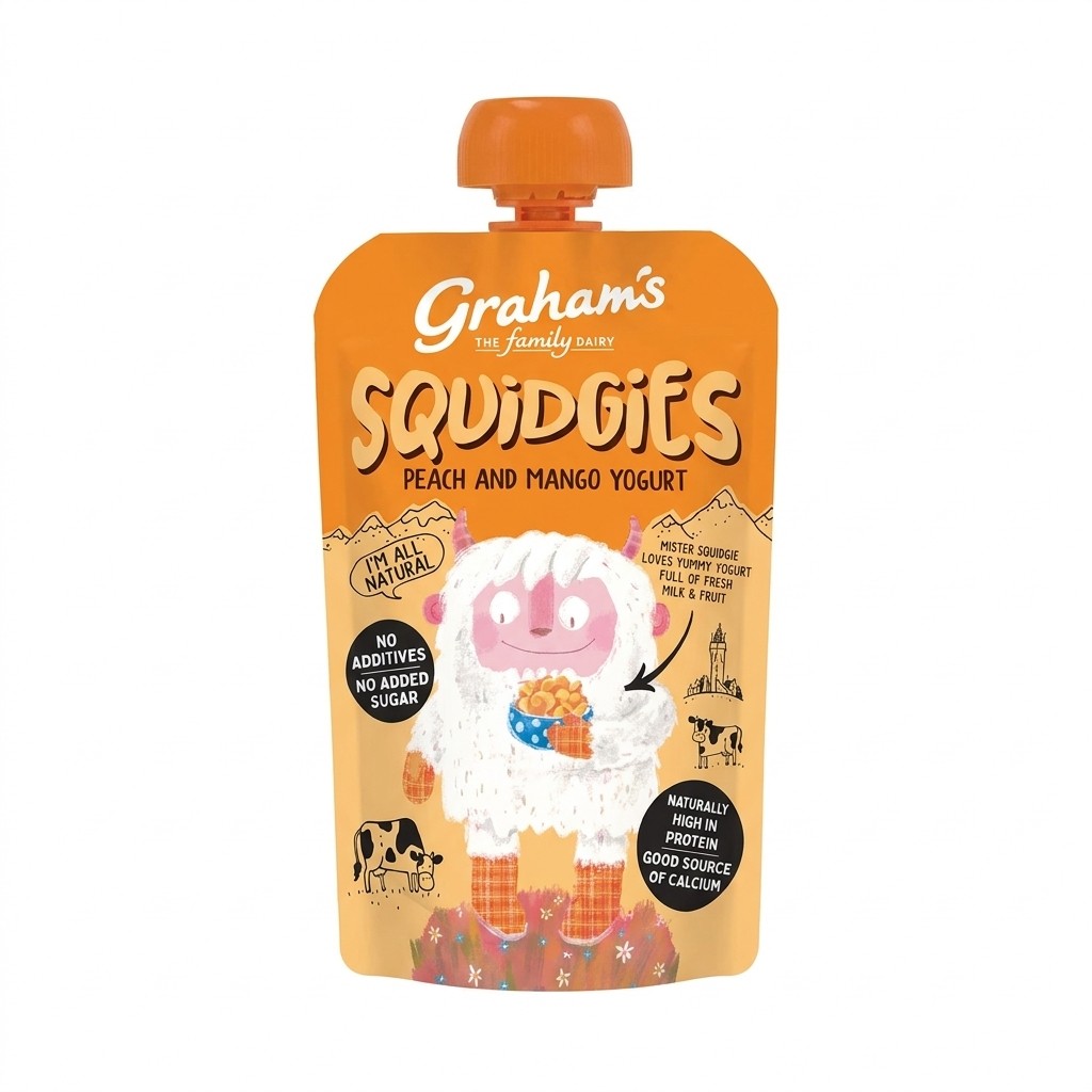 Graham's Squidgies Peach and Mango Yogurt 100g