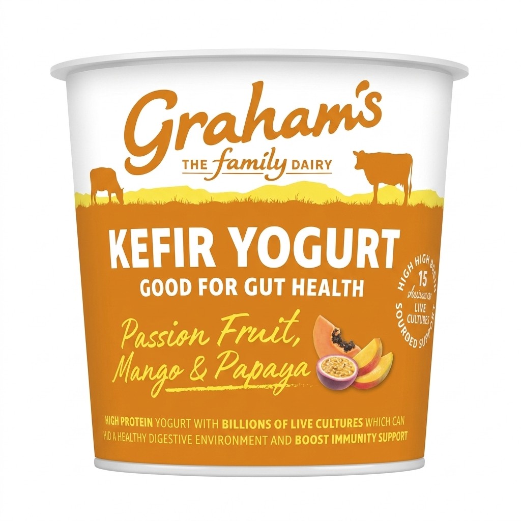Graham's Kefir Yogurt Passion Fruit, Mango & Papaya 350g