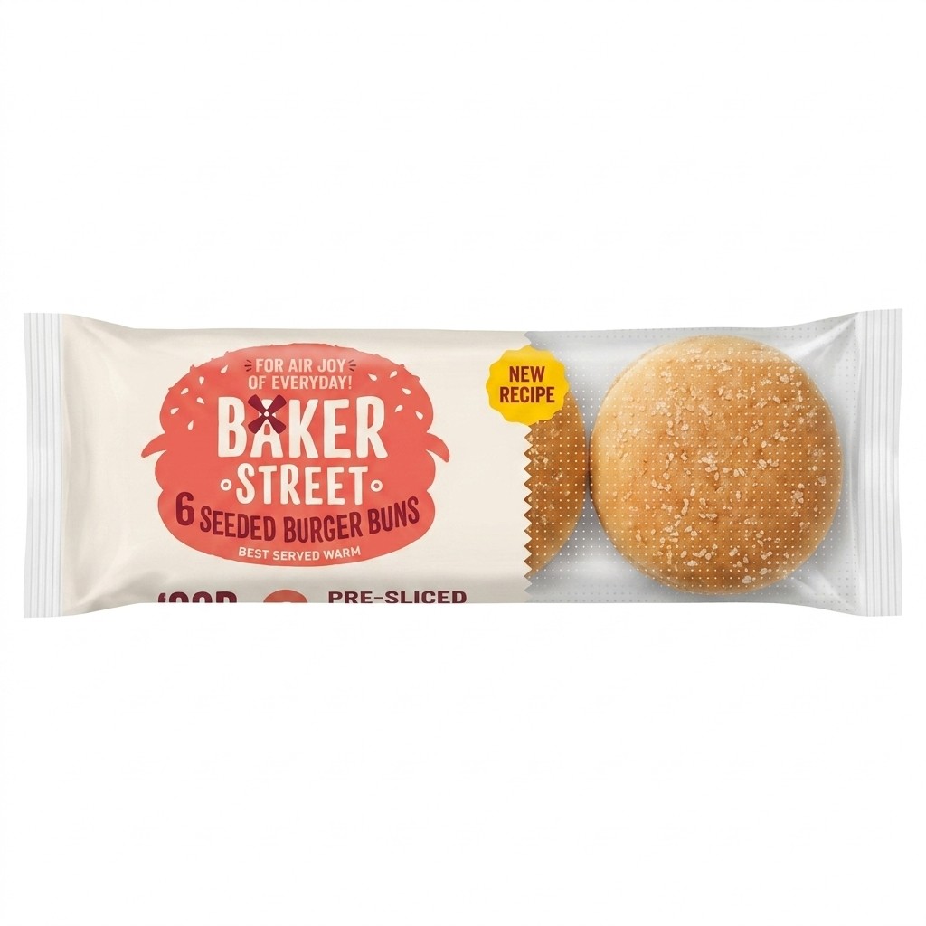 Baker Street 6 Seeded Burger Buns