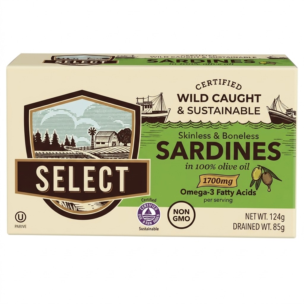 Select Skinless & Boneless Sardines 124g